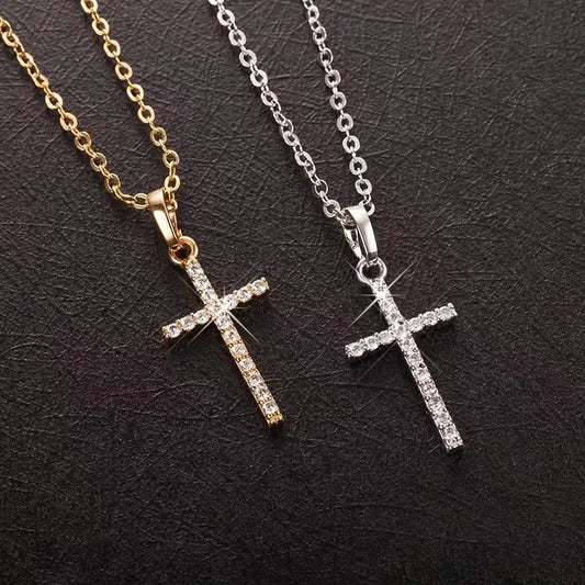 Elegant Silvery Plated Cross for men and women. Perfect for casual Attire.