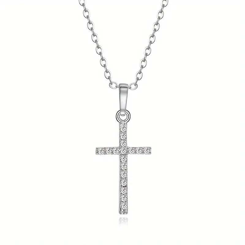 Elegant Silvery Plated Cross for men and women. Perfect for casual Attire.